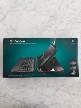 Brand New Logitech Alto Cordless Laptop Stand and Wireless Keyboard
